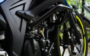 外から見たバイクのエンジン